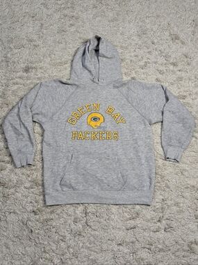 VTG 80s Green Bay Packers Champion Raglan Hoodie L